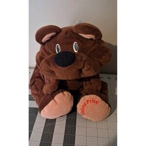 Vintage 1993 Fisher Price Rumple Bear Dark Brown Teddy Plush